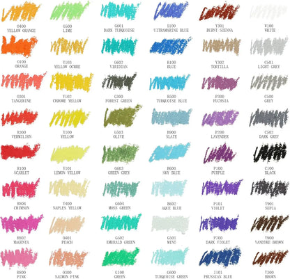 48 Soft Oil Pastels Set for Art Painting, Drawing, Blending, Art Supplies for Artists, Beginners