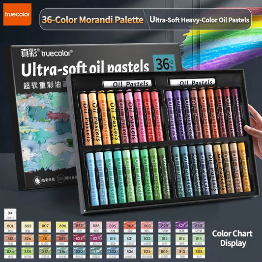 Truecolor Professional Oil Pastels Morandi Colors Drawing Painting Art Supplies Non-Messy For Students Artists