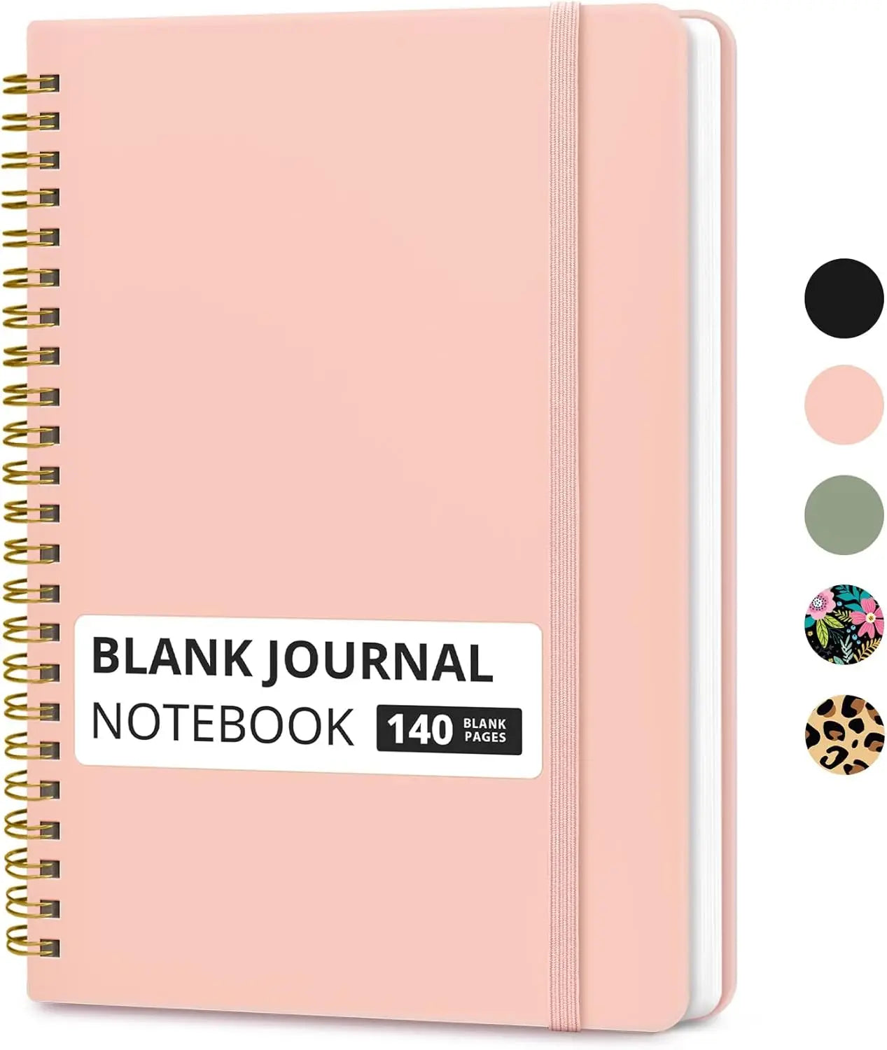 Blank Spiral Journal Notebook for Women & Men, 140 Pages, Sketch Book, A5(5.7" x 7.9") – Pink