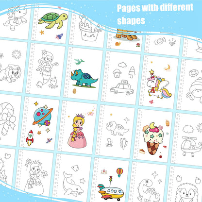 Children's Erasable Watercolor Drawing Pad, Colorful Doodle Book, Reusable for Kindergarten Coloring