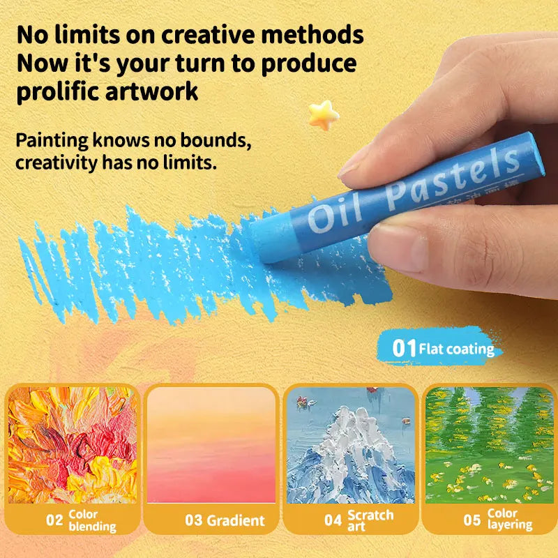 Truecolor Professional Oil Pastels Morandi Colors Drawing Painting Art Supplies Non-Messy For Students Artists