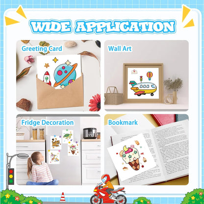 Children's Erasable Watercolor Drawing Pad, Colorful Doodle Book, Reusable for Kindergarten Coloring